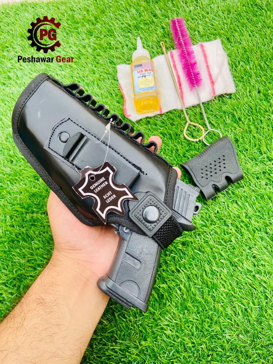 Leather Pistl Holster With Free Silicone Grip Stylish &   Comfortable