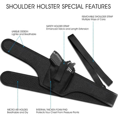Concealed Carry Shoulder Holster – Universal Fit, Quick Draw, All-Day Comfort