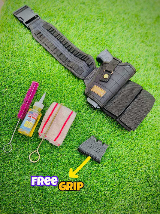 ⚡ Tactical Parachute Pistol Belt –With Free Silicone Grip, Feather-Light. Battle-Strong