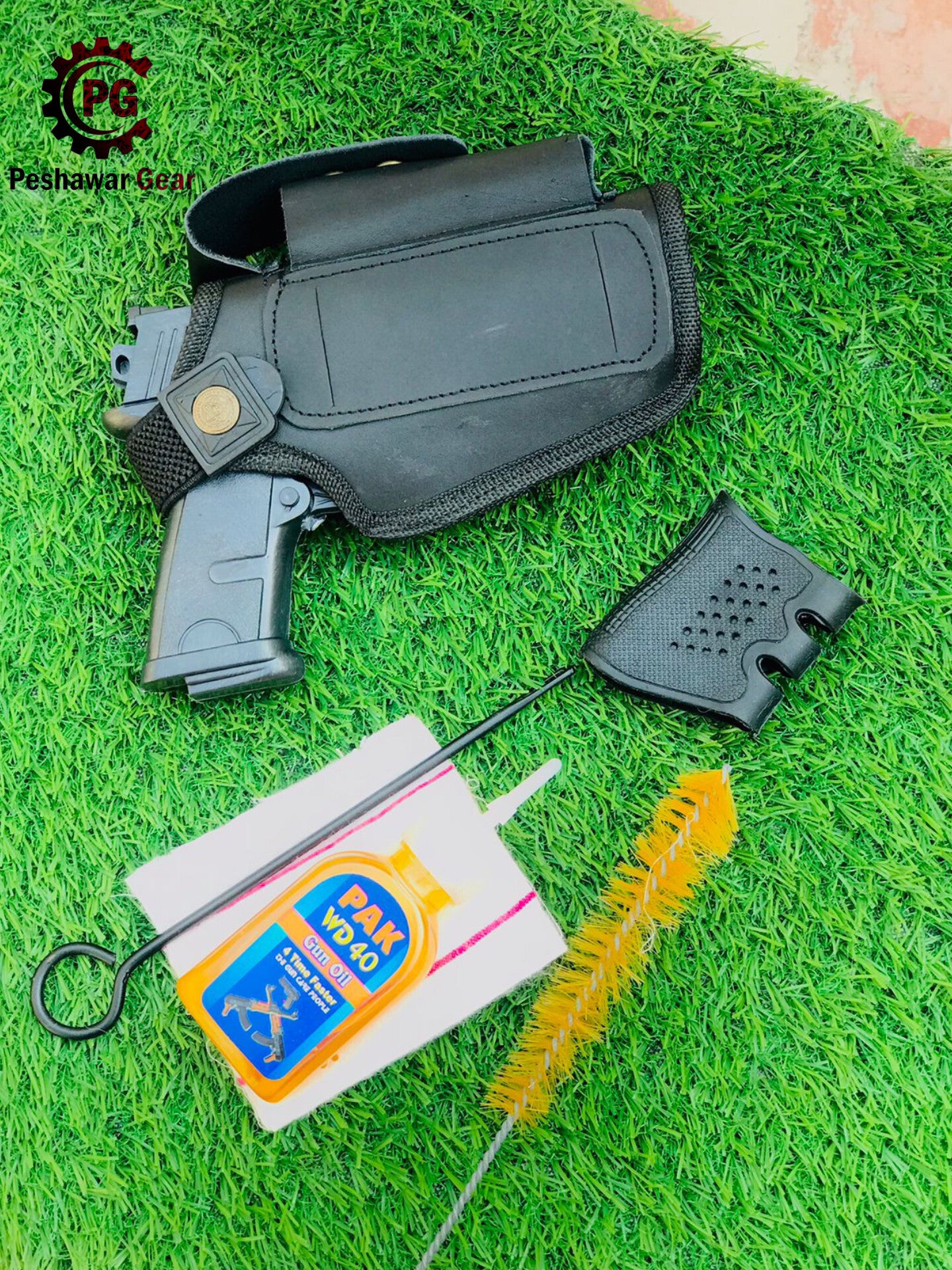 3-in-1 Deal: Leather Inner-Outer Holster Cleaning Kit and Silicone Rubber Grip!